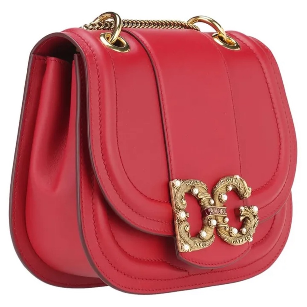NEW Dolce & Gabbana DG Amore Crossbody Shoulder Bag Red - Picture 9 of 16